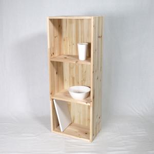 원목 공간박스 3단 삼나무 칠레송 책장 책꽂이 다용도 수납 오픈형