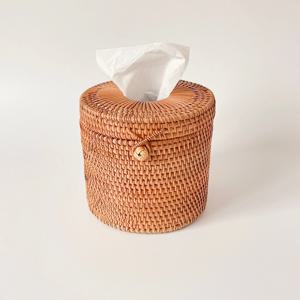 라탄 두루마리 휴지케이스 화장지 티슈 원형케이스