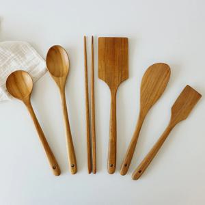 파뷔에 티크 우드 항균 조리도구 6종 세트 (A타입)