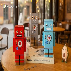 깡통 로봇 캐릭터 대형 인테리어 저금통 동전 지폐 저금통