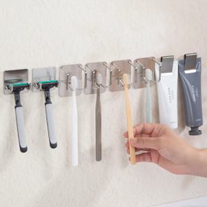 물고임없는 스텐 무타공 칫솔꽂이 세트