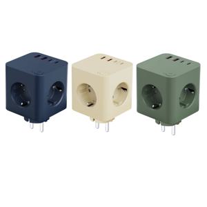 MT05 큐브 납작 고용량멀티탭 무선형 PD 25W USB C타입 고속충전 4000W콘센트