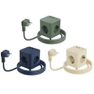 MT06 큐브 납작 고용량멀티탭 PD 25W 초고속충전 4000W 안전콘센트 케이블형