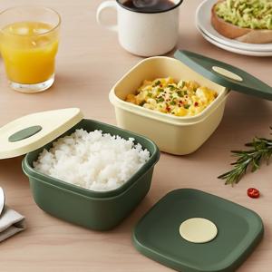 국산 실리콘 스팀홀 아보카도 밥팩 냉동밥 보관용기