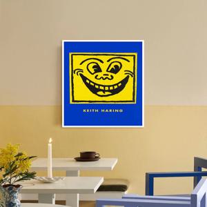 키스해링 팝아트 포스터 액자 - 스마일