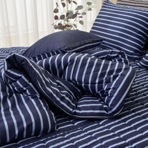 스트라이프 마이크로 차렵이불 부드러운 봄 가을 겨울 푹신한 사계절 이불 SS/Q 2컬러