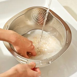스테인리스 쌀 다용도 세척 과일 채소 물빠짐 보울 스텐볼 함박 바가지