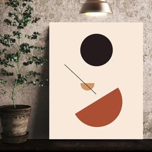 하이그로시 유광 접이식 밥상 액자테이블 도형 추상화 M/L