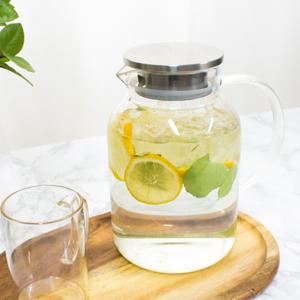 chubby 내열 유리물병 2L 보리차 냉장고물병