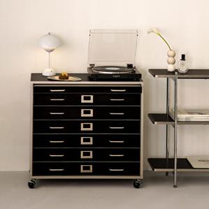 [리퍼] 고트 블랙 4단 수납 지류함 800