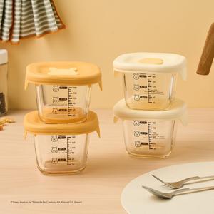 디즈니 곰돌이 푸 내열유리 이유식 용기 230ML 4P SET