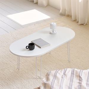안티 핑거 라운드 접이식 테이블 원목 자재 거실 공부방 원룸 다용도 티 테이블