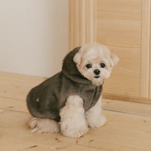 밍크 퍼 조끼 후드 강아지패딩