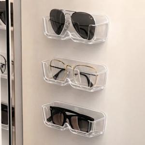 무타공 벽걸이 안경보관함 수납함 투명 안경 정리 2개세트