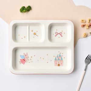 페어리래빗 4칸 식판 25.5x21CM