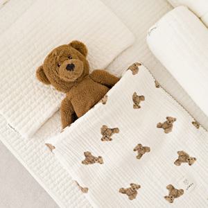 3중 순면 베어곰 블랭킷 사계절 요루거즈 신생아 이불 (M/L)
