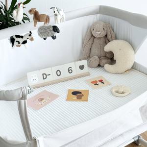 신생아 듀라론 냉감 누빔 양면 사계절 고정밴드 미라쿨패드 (아기침대/범퍼침대/S/SS)