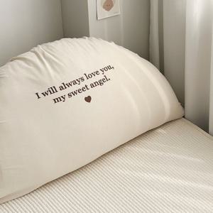 감성 자수 아기 반달 등쿠션 침대 헤드쿠션 2종 (소/대)