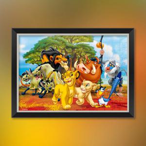 라이온 킹 (오버사이즈) 직소 퍼즐+액자 세트 디즈니 애니메이션 100피스