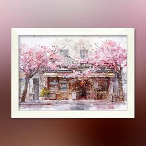 벚꽃 흩날리던 날 직소 퍼즐+액자 세트 풍경 1000피스