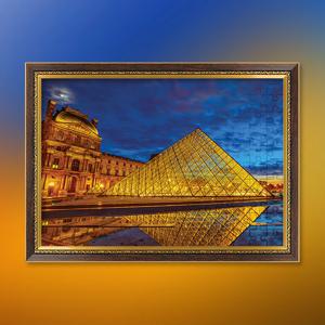 루브르 박물관 직소 퍼즐+액자 세트 풍경 500피스