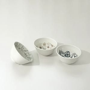 공기 12cm 밥그릇 꽃 레터링 일본 그릇