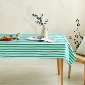 생활방수 테이블보 그린스트라이프 110x170