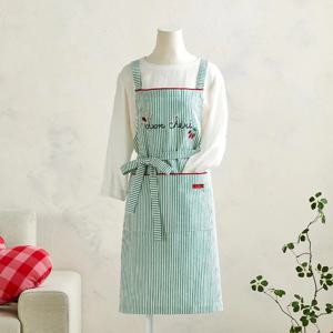 발렌타인 그린 스트라이프 앞치마