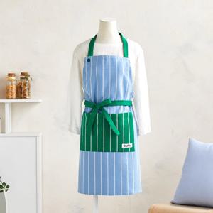 마이키친 선염 스트라이프 앞치마 블루