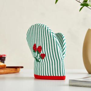 발렌타인 그린 스트라이프 주방장갑