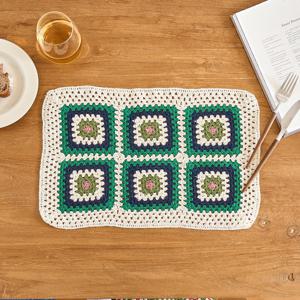 L 크로쉐 사각 테이블매트 30x45