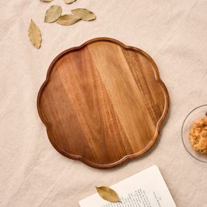 L 꽃모양 아카시아 우드쟁반 L30