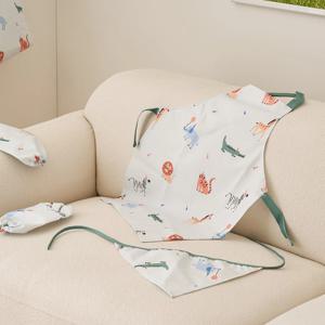 사파리페스타 앞치마 세트 그린 두건, 팔토시 포함