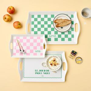 디어데이 멜라민 핸들 쟁반 3P세트