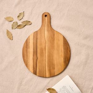 아카시아 딥우드 피자 서빙트레이 28CM