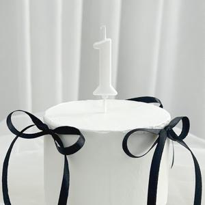 8cm 베이직 숫자초 글리터 화이트 1P 파티초 생일 이벤트 미니 케이크 기념일