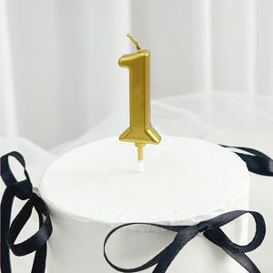 8cm 베이직 숫자초 골드 1P 파티초 생일 이벤트 미니 케이크 기념일
