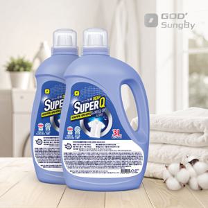 슈퍼딥큐 액체세탁세제 3L 2개입 액체형 대용량 드럼용 일반용 통돌이 세탁기