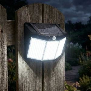 태양광 센서등 벽 태양열 실외 조명 야외 LED 정원 조명 계단등 외등 432구 일체형