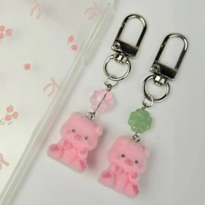 행운 핑크 돼지 키링 부적 학생 시험 친구 커플 남자 여자 열쇠고리 키홀더