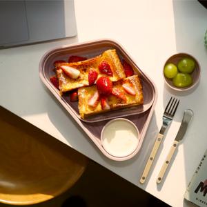 플레이트 파이브(Plate 05) 전자레인지 가능 성인/어린이/다이어트/브런치 식판