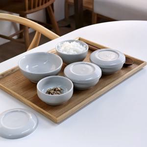 진 고백자 국산 도자기 뚜껑 1인 식기세트 A 5p