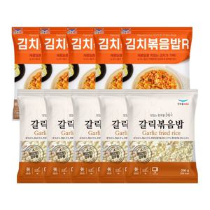 한우물 김치 볶음밥 250g*5개 + 한우물 갈릭 볶음밥 200g*5개
