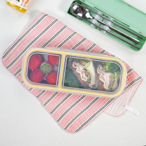 스텐304 직장인 직사각 2구 도시락통 샐러드 간식 밀폐용기 반찬통 런치박스 2칸