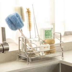 바스헬퍼 올스텐 304 무타공 물빠짐 수세미 거치대 칫솔걸이 치약 면도기 꽂이(일반)