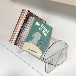 투명 아크릴 책상책꽂이 3칸 책상위 미니 간이 책꽂이 정리함