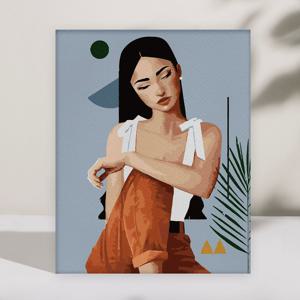 DIY 명화/유화그리기 세트 물감두배  편안한 시선(40X50)