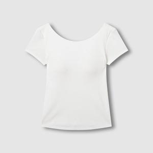 여 코튼 립 로우백 브라티셔츠 (3 sizes)(2 colors)