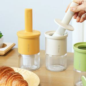 1+1 기름솔 유리 오일병 300ml 식용유 시럽 꿀 기름병 오일브러쉬