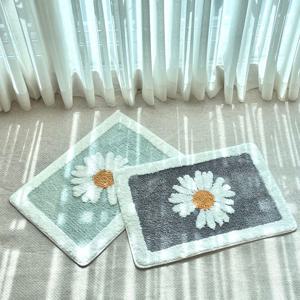 플라워 데이지 발매트 미끄럼방지패드 현관 욕실 러그